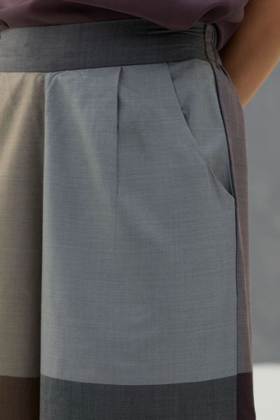 Eva Eri Silk Culottes - Taupe Grey