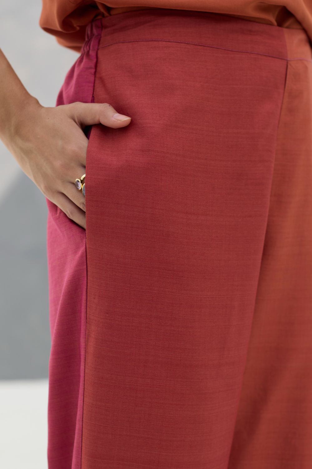 Ida Eri Silk Pant - Rose