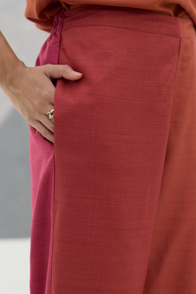 Ida Eri Silk Pant - Rose