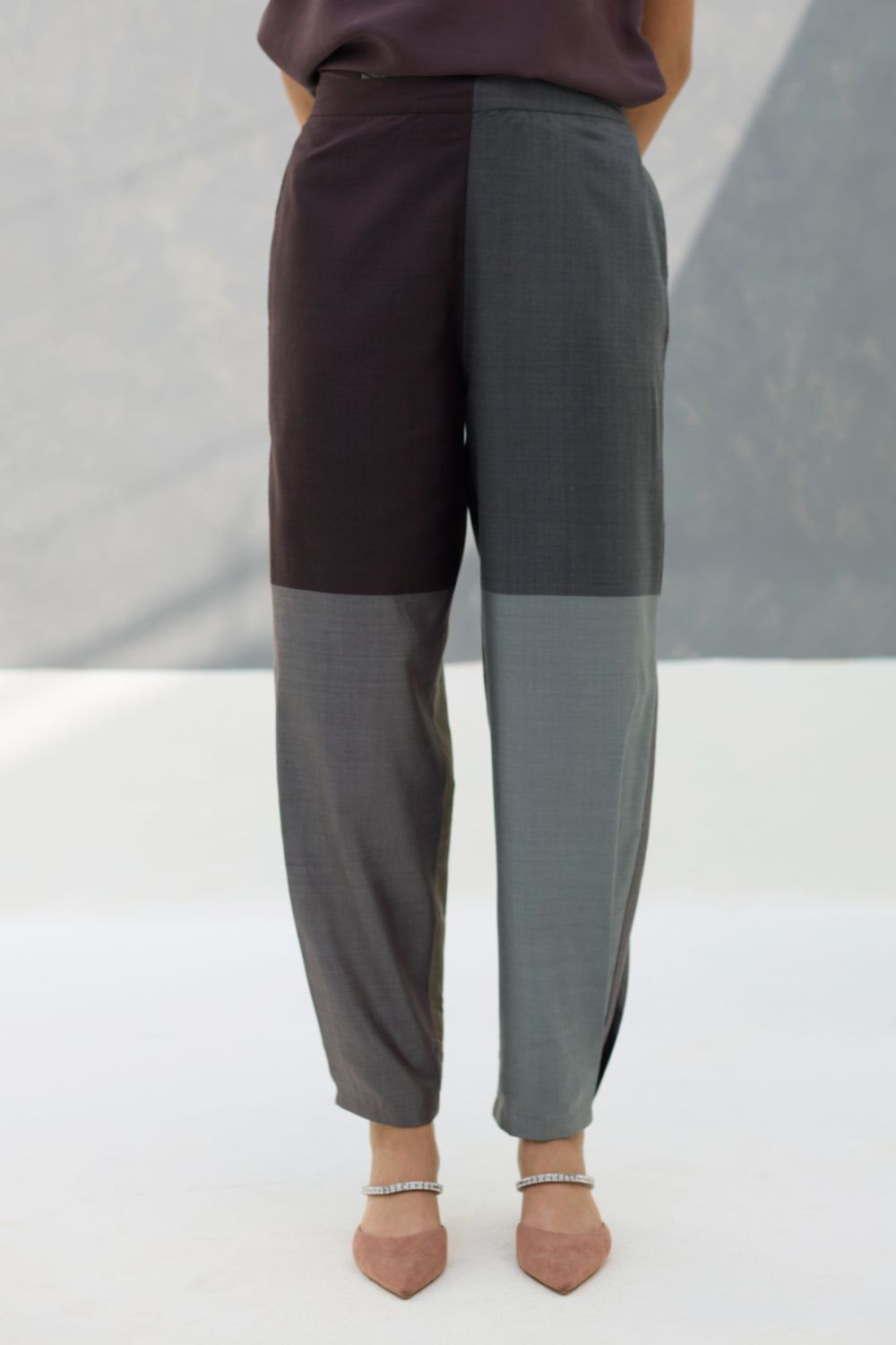 Ida Eri Silk Pant - Taupe Grey