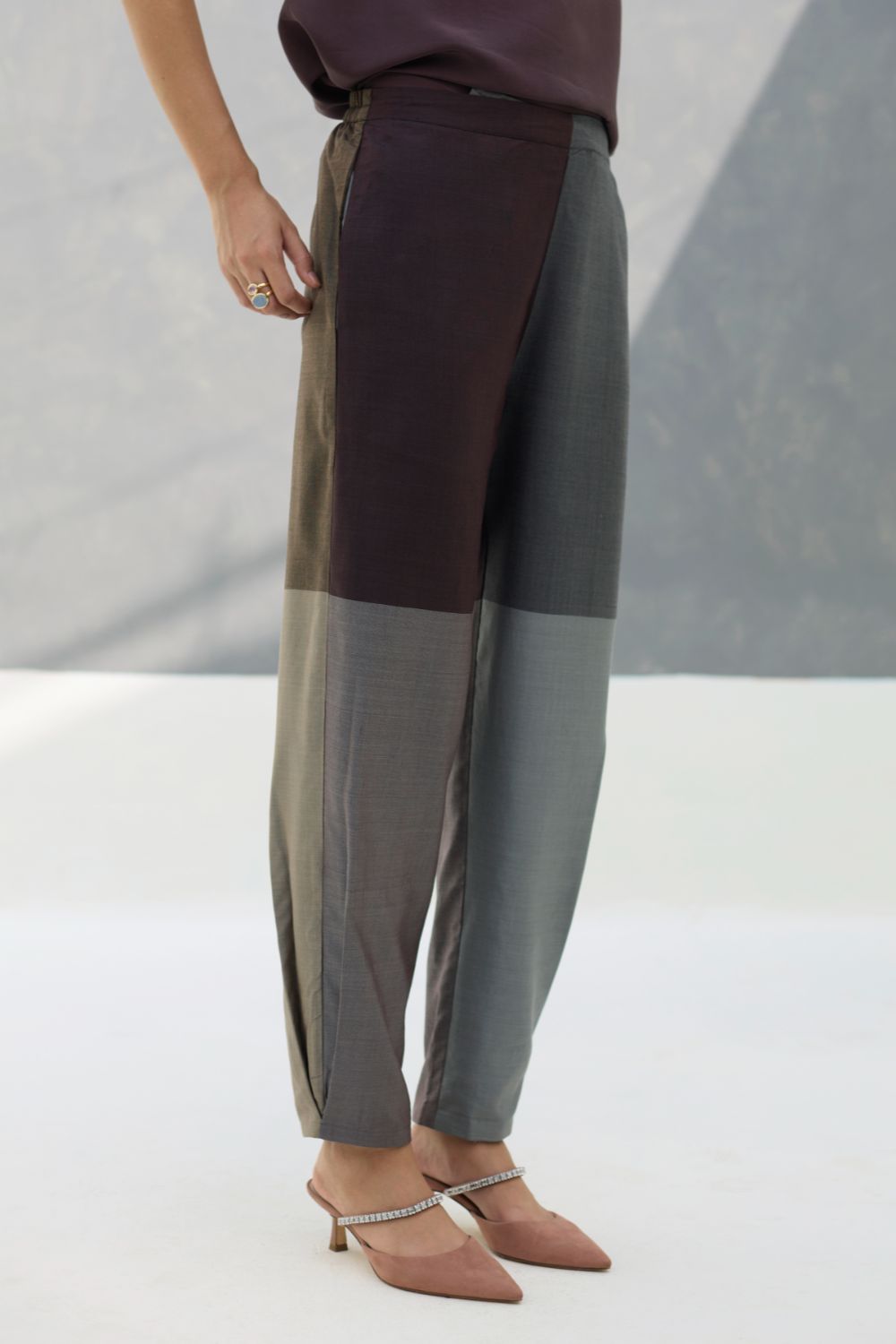 Ida Eri Silk Pant - Taupe Grey