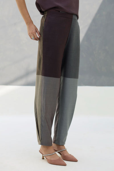 Ida Eri Silk Pant - Taupe Grey