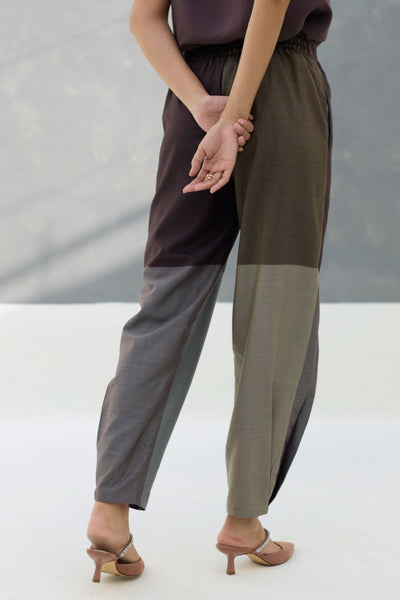 Ida Eri Silk Pant - Taupe Grey