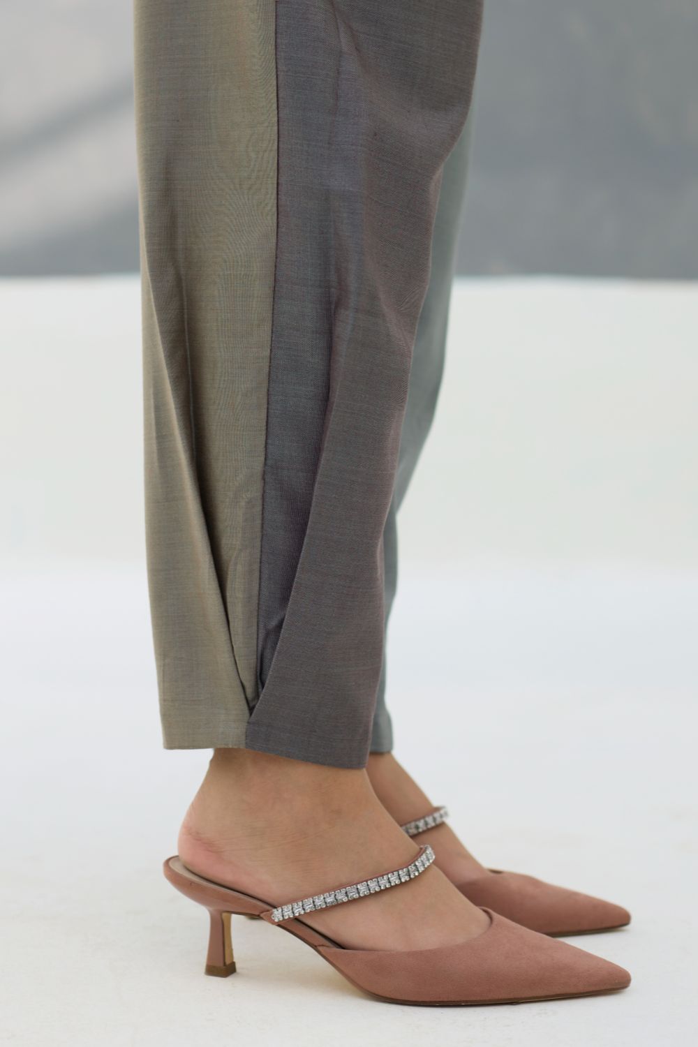 Ida Eri Silk Pant - Taupe Grey