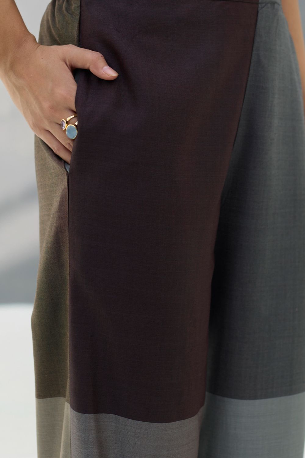 Ida Eri Silk Pant - Taupe Grey