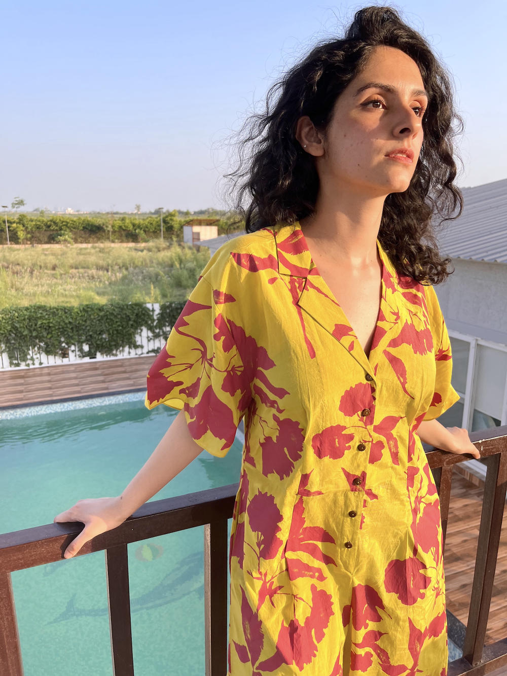 Neon Green Floral Jumpsuit