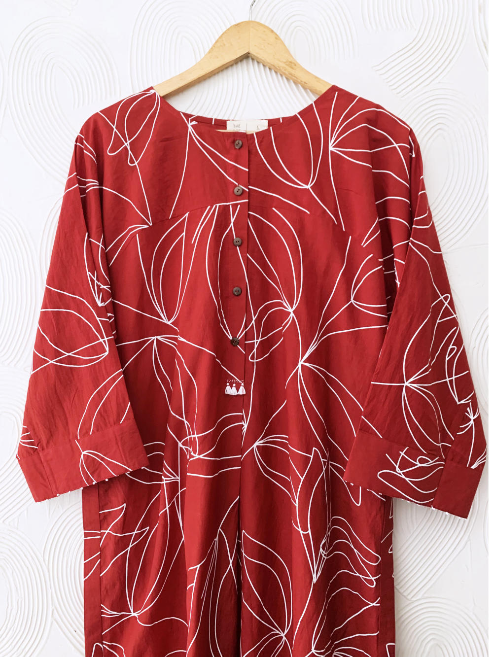Red Floral High-Low Co-ord
