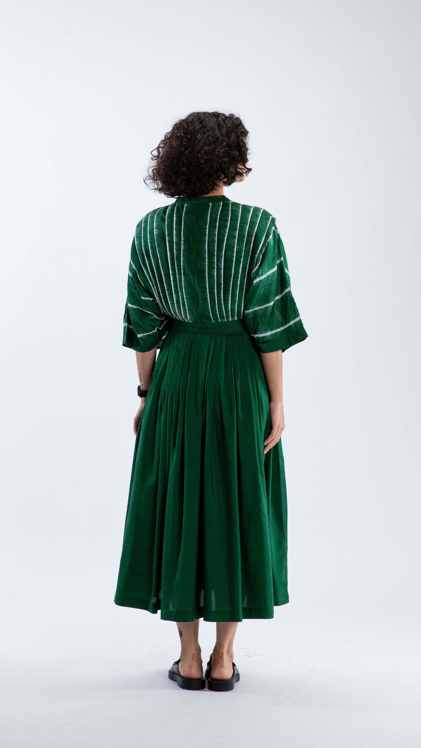 WING DRESS - BOTTLE GREEN Fashion Medium
