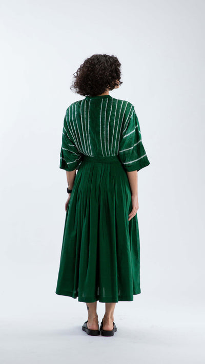 WING DRESS - BOTTLE GREEN Fashion Medium