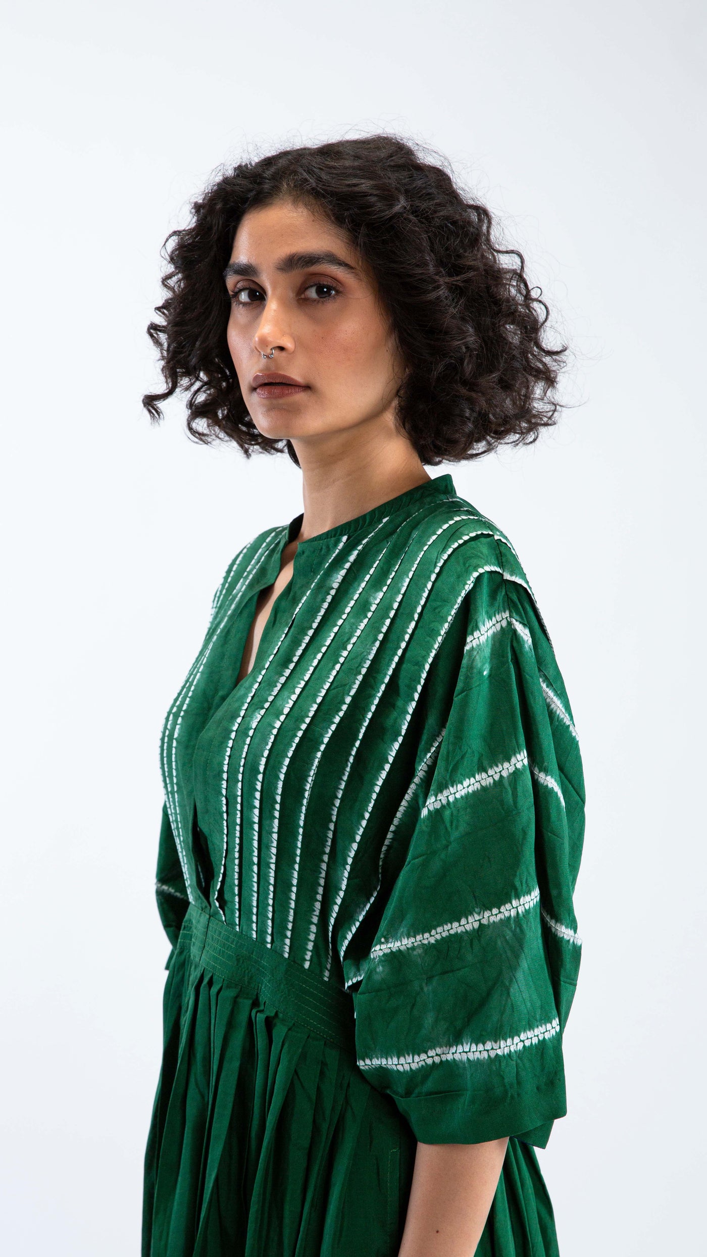 WING DRESS - BOTTLE GREEN Fashion Medium