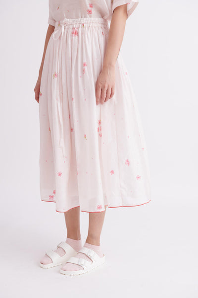 Skirt in Delicate Cherry Blossom Print