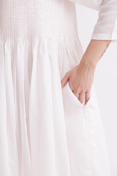Almost Mauve Dress in 100% Handloom Silk