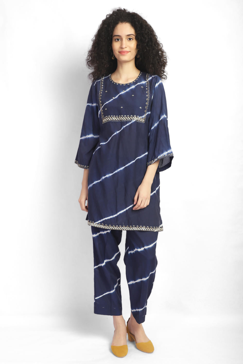 Short Leheriya Kurta Co-ord