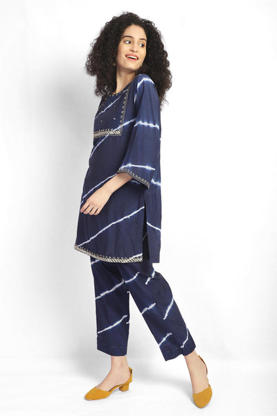 Short Leheriya Kurta Co-ord