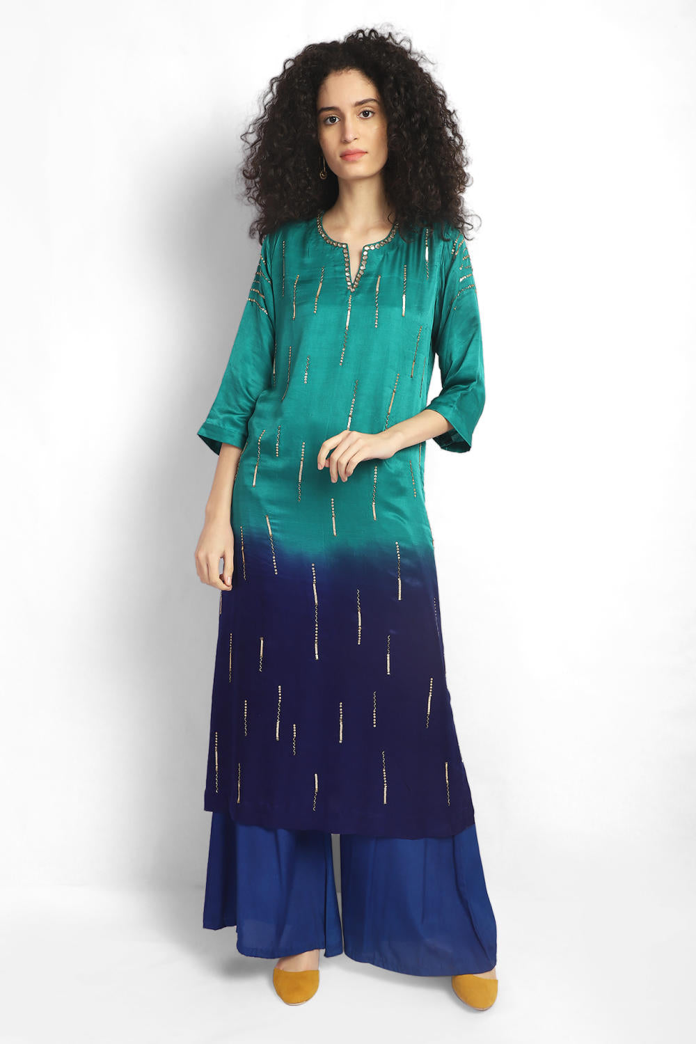 Team embroidered kurta co-ord