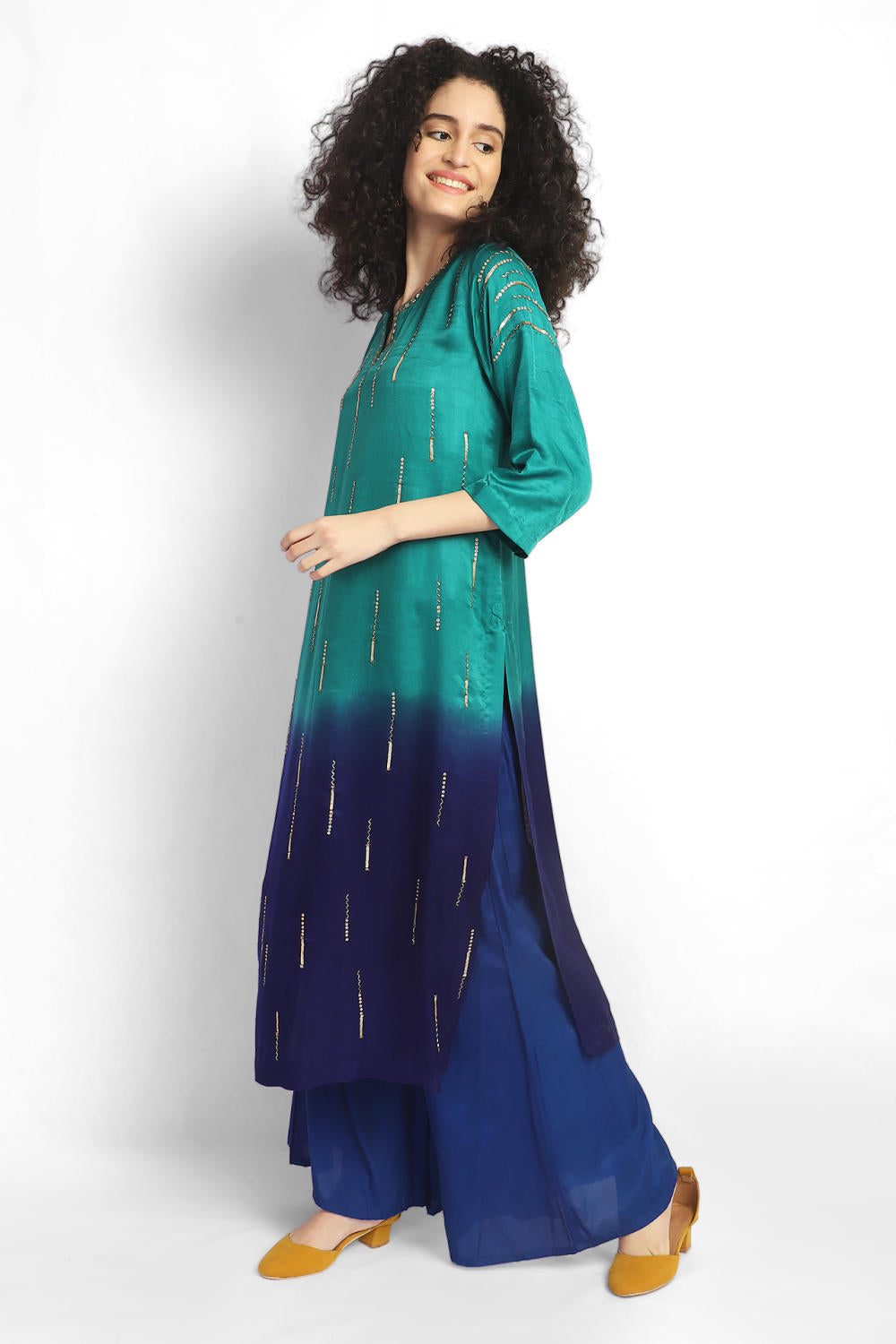 Team embroidered kurta co-ord