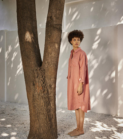 Rose blossom shirt dress