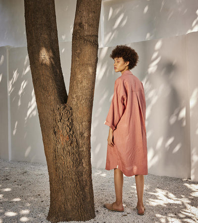 Rose blossom shirt dress