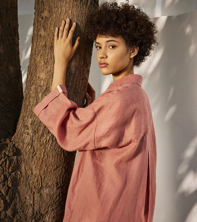 Rose blossom shirt dress