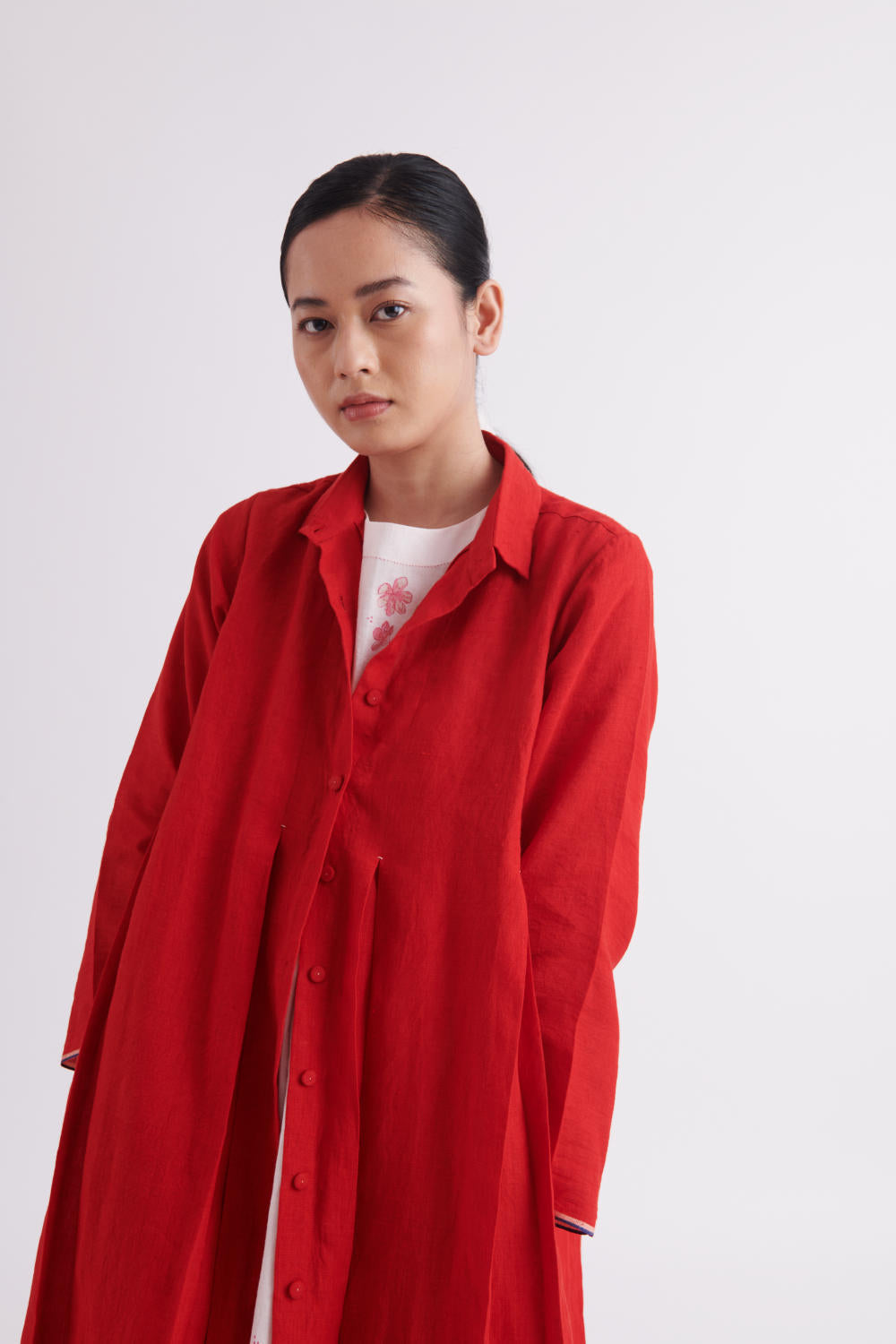 Racking Red Jacket Cum Dress