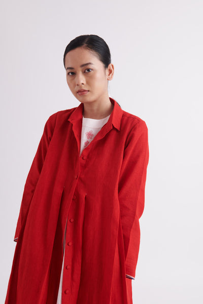 Racking Red Jacket Cum Dress