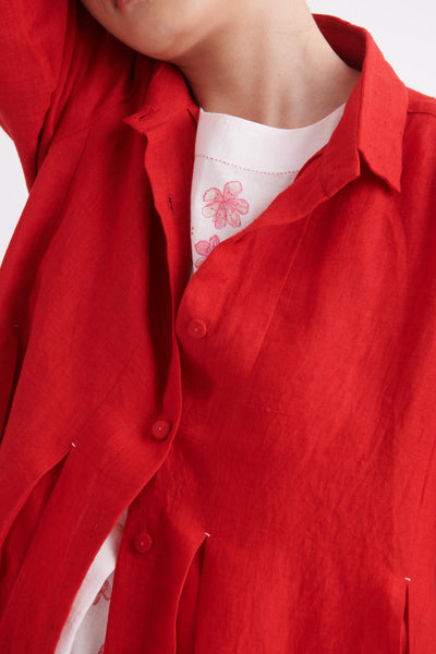 Racking Red Jacket Cum Dress