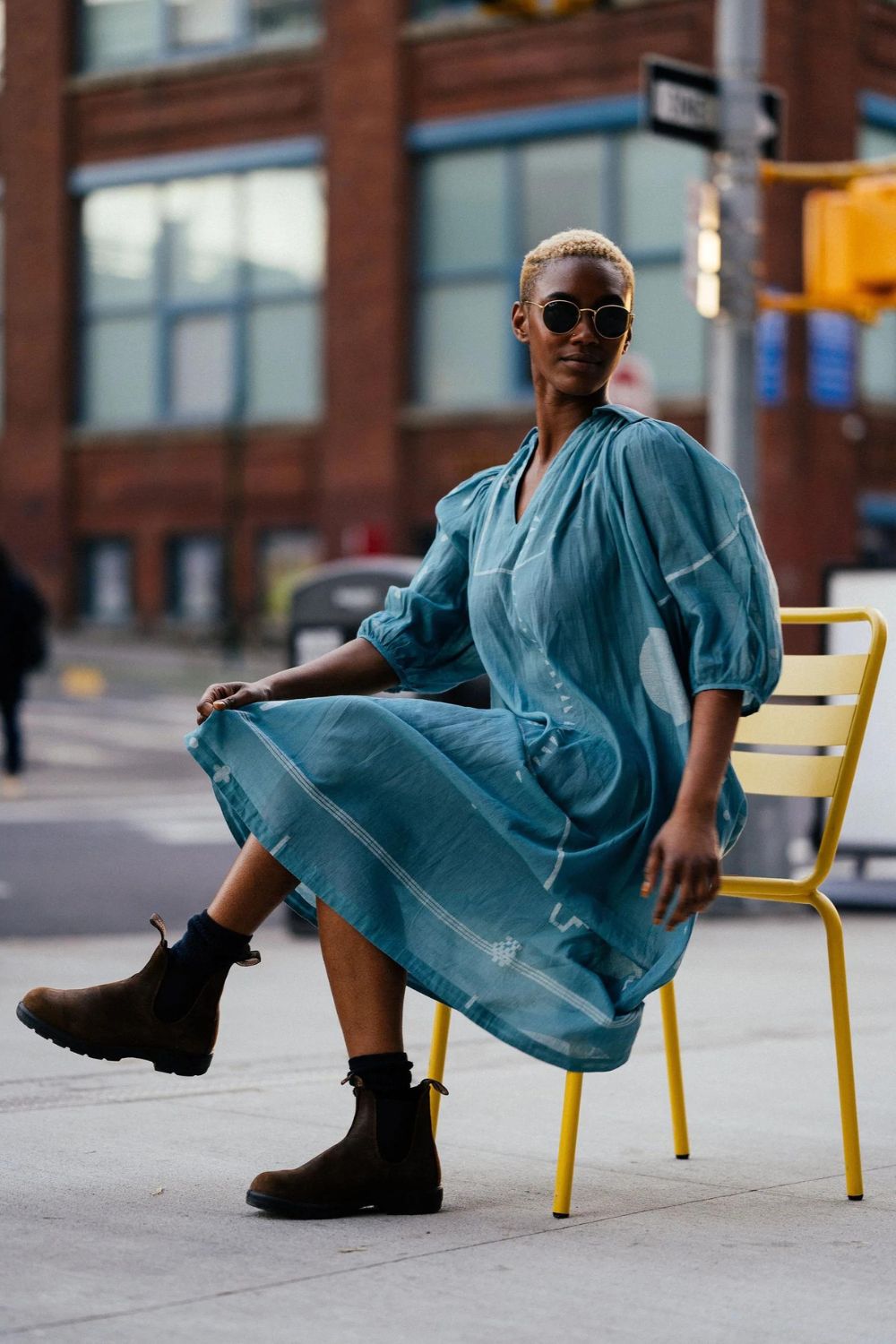 Relaxed fit midi dress