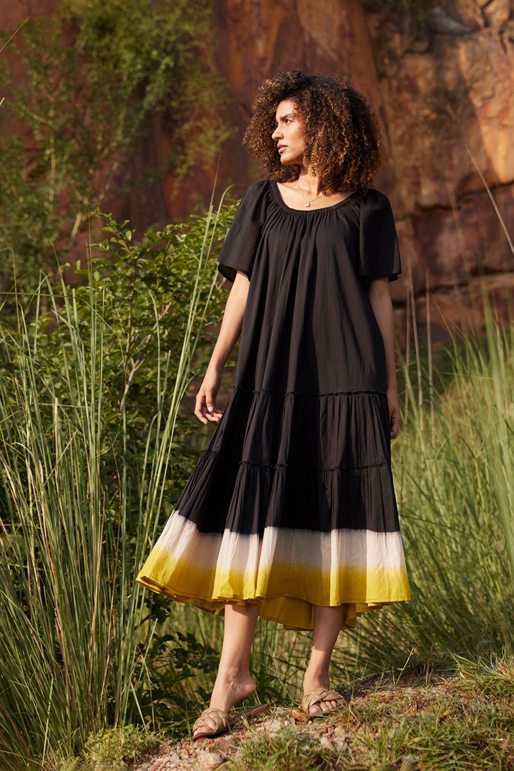 Dusty Ink Midi Dress