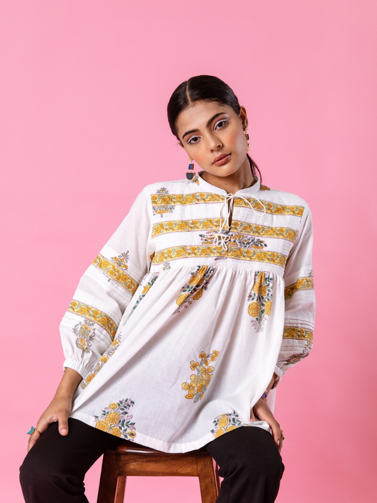 Yellow Florencia Top
