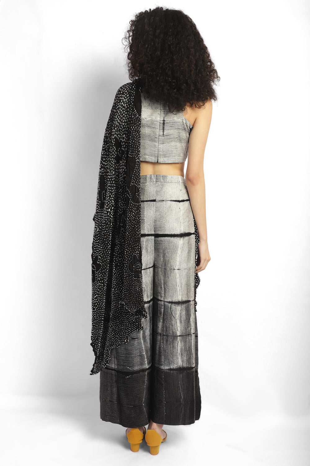 Bandhani drape saree co-ord