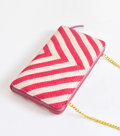 Stripe-it-red Clutch