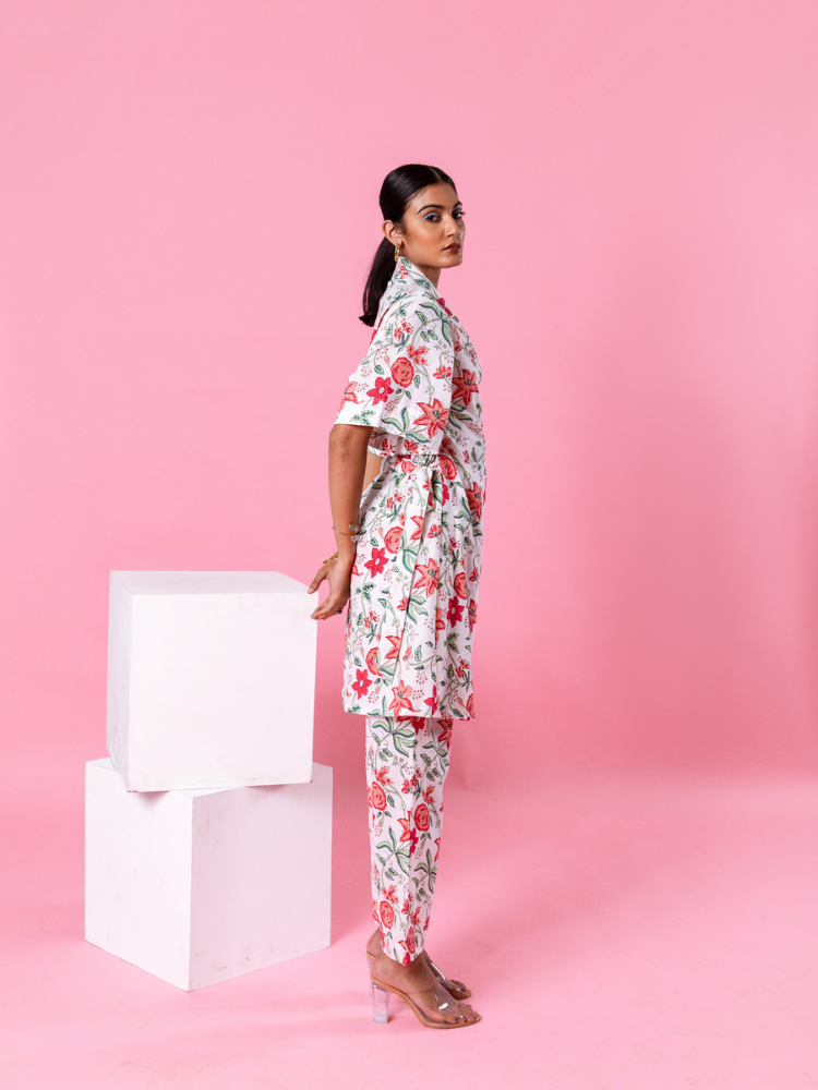 Pink Dahlia Kimono Co-Ord
