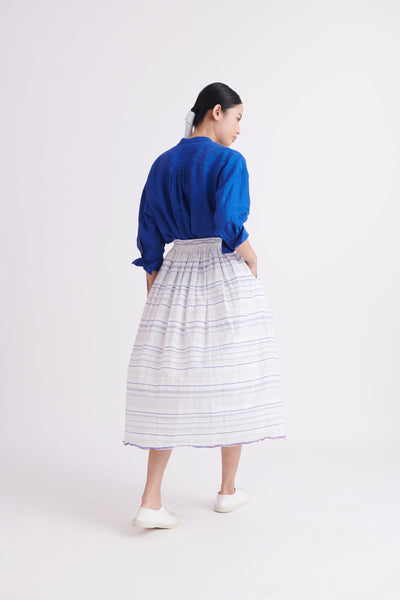 Handloom High Twist Cotton in Single Stripes