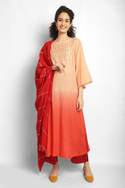 Blush Peach Kurta Co-ord