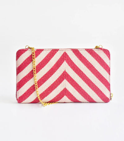 Stripe-it-red Clutch
