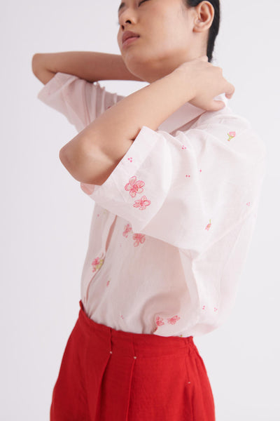 Handwoven Linen Raglan Sleeve Shirt