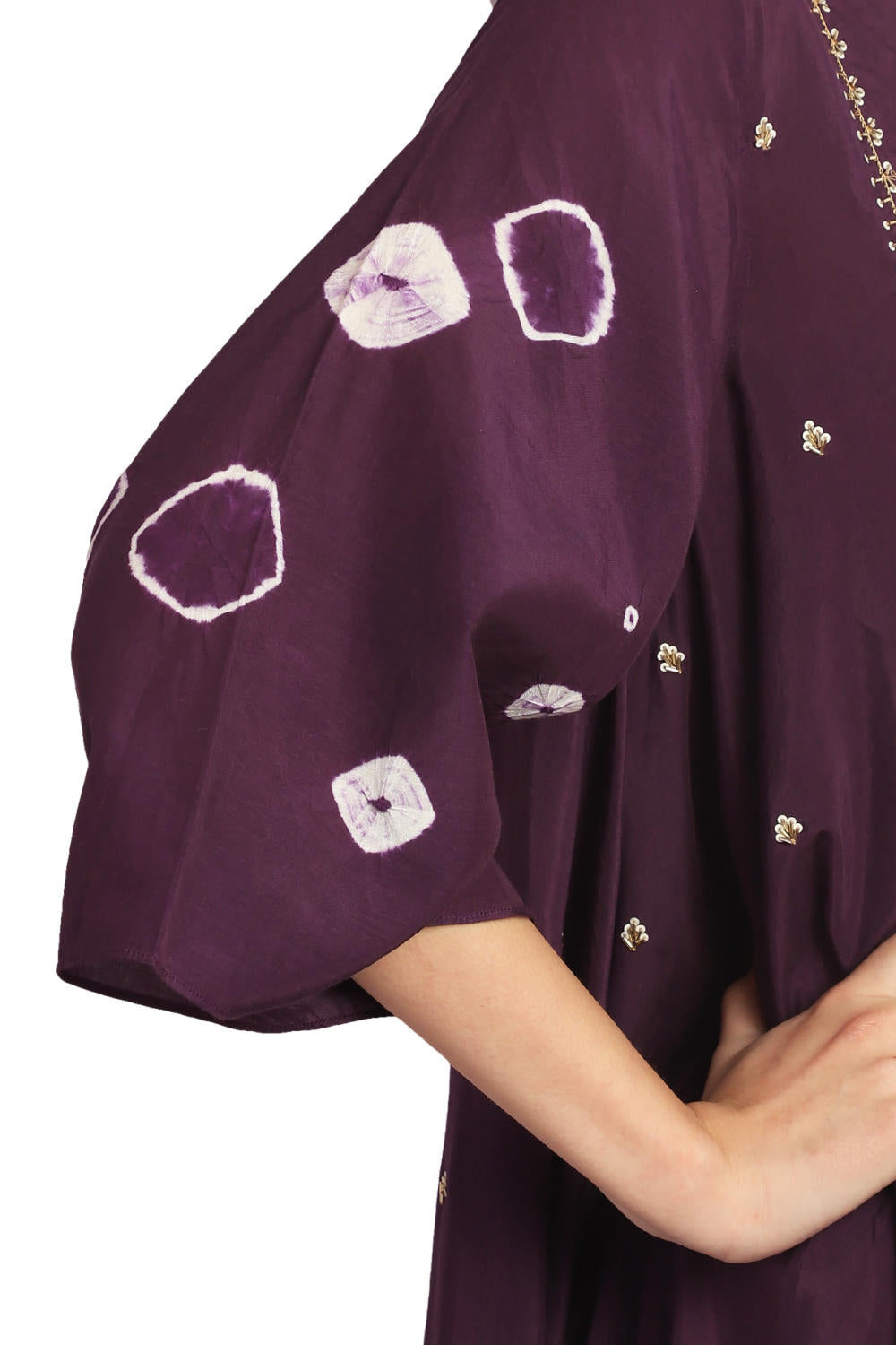 Twirl Bandhani Kurta Co-ord-Purple