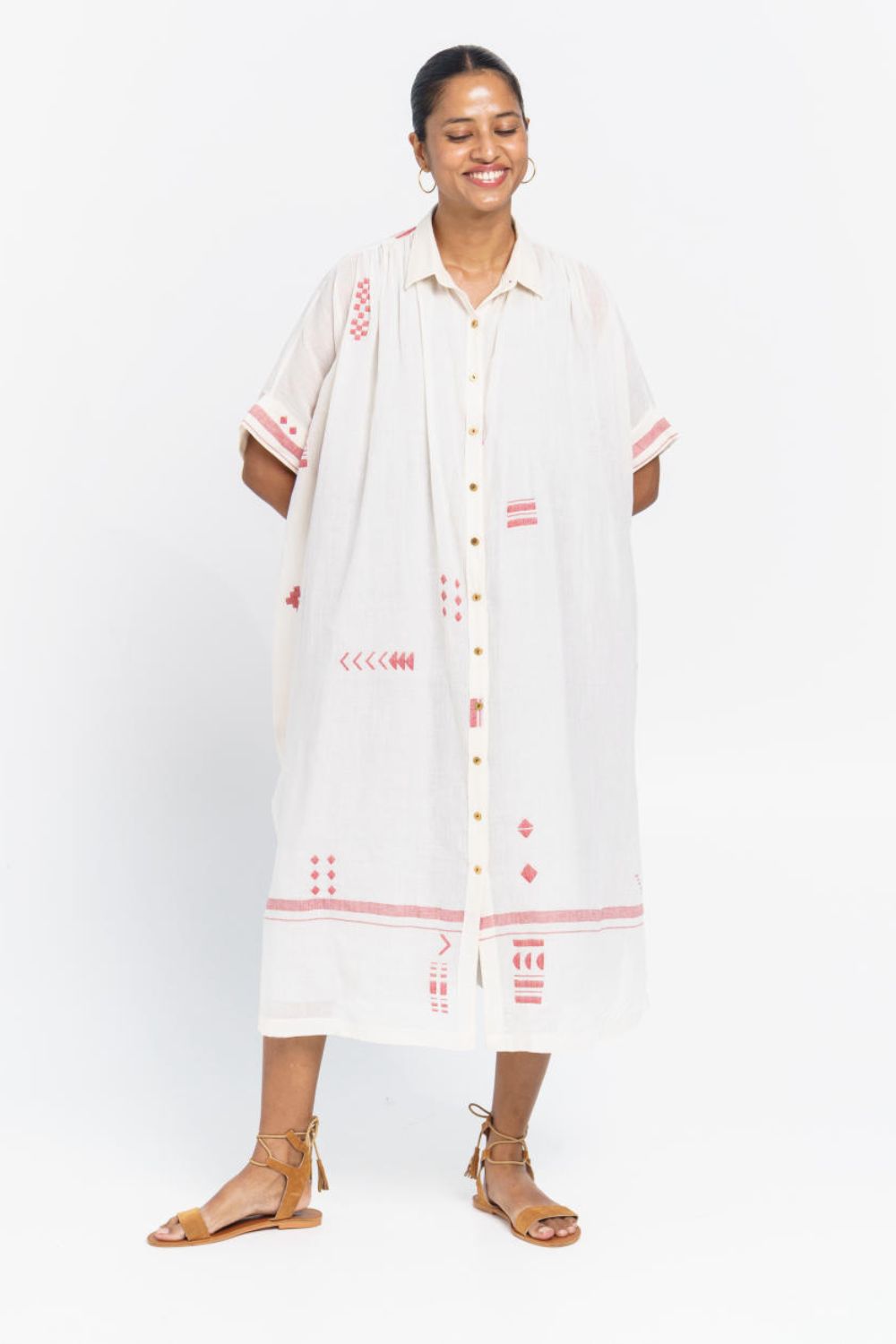 Oversized long shirt dress