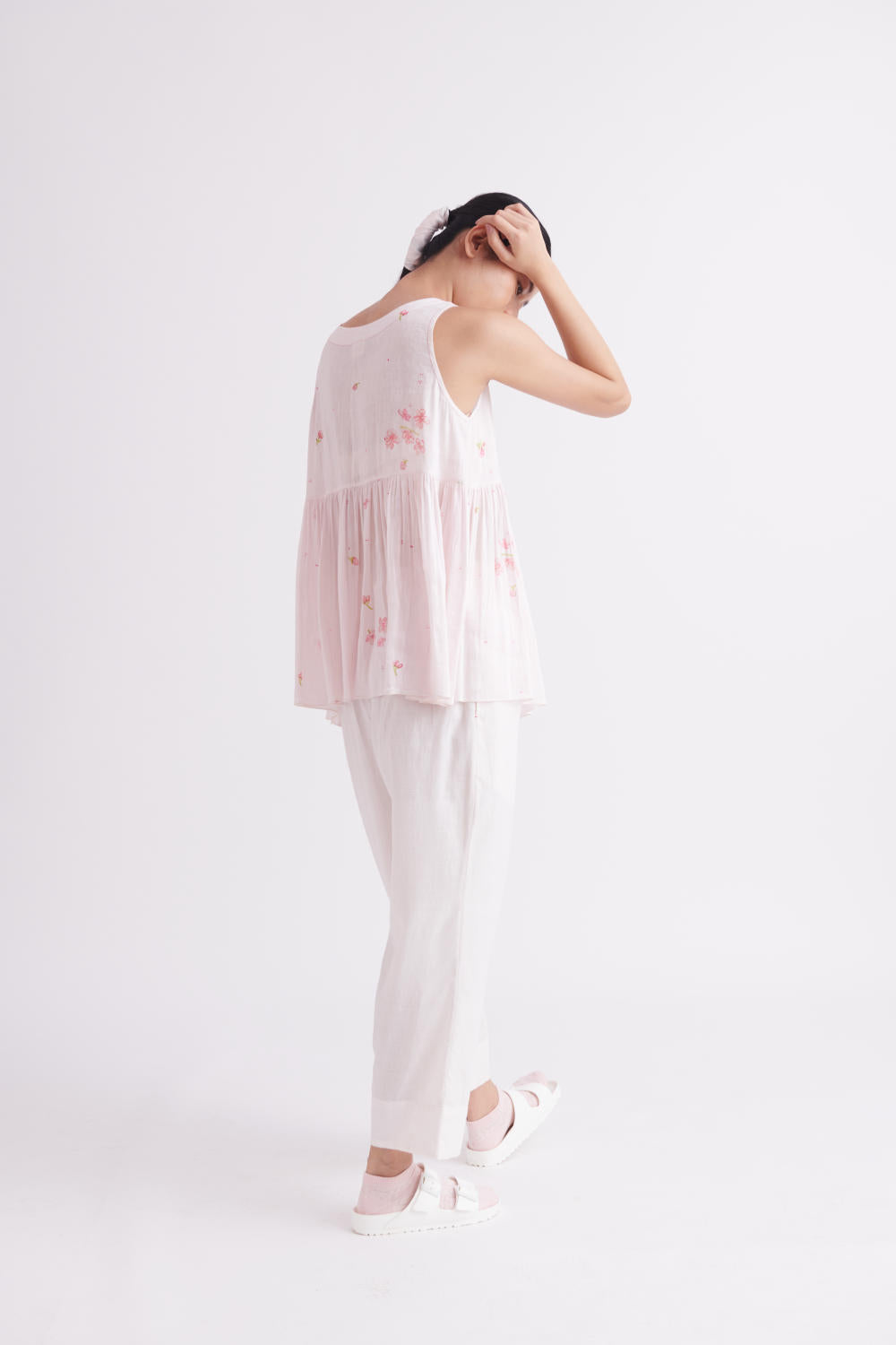 Khadi Cotton Pants in Primson Pink