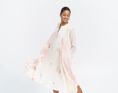 A-line fluid midi dress