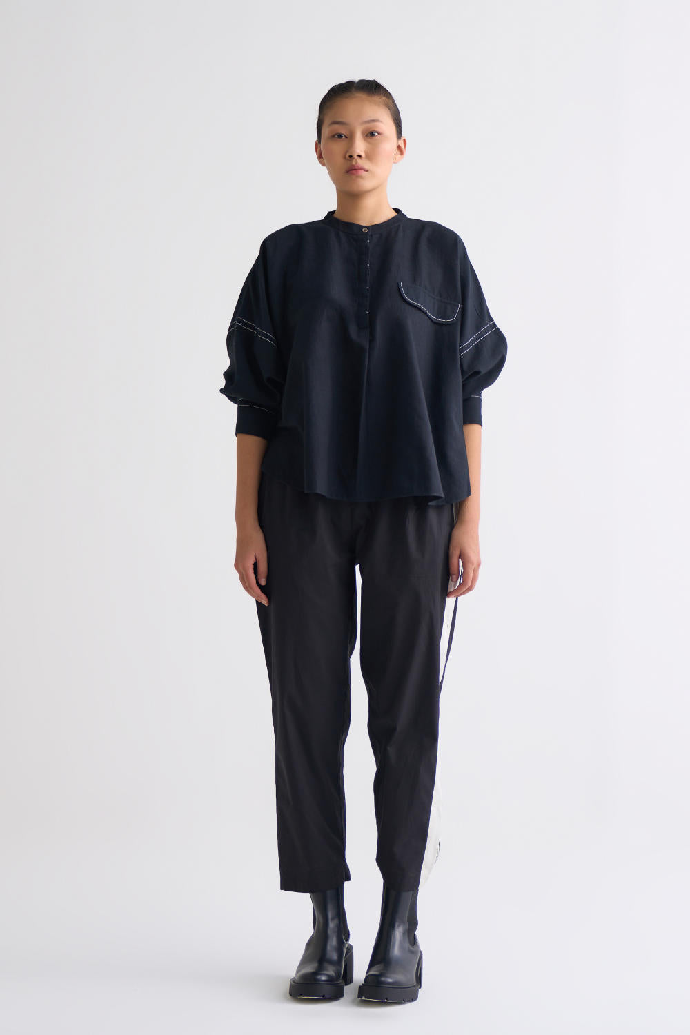 Bat Sleeve Top Co ord - Black
