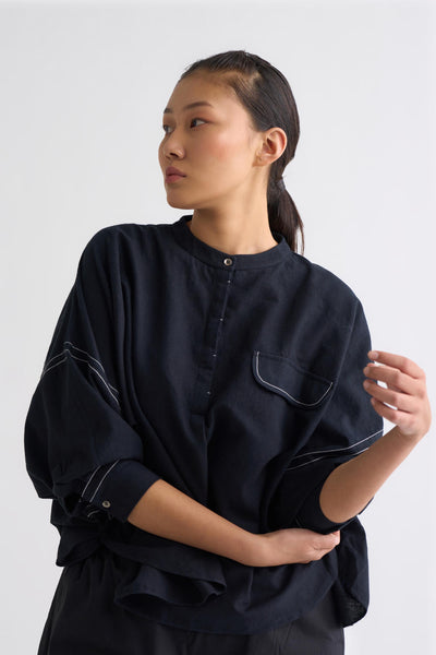 Bat Sleeve Top Co ord - Black