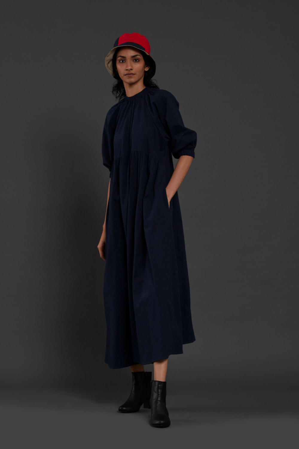 Navy Blue Raglan Dress