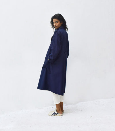 Blue Sage Trench Coat