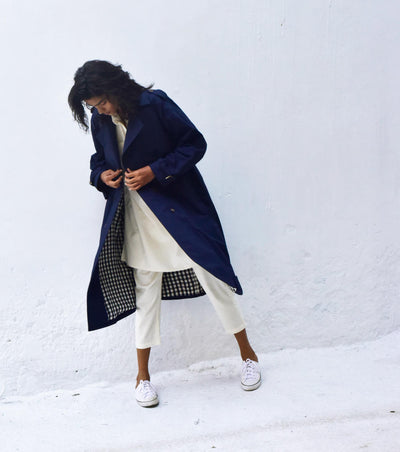 Blue Sage Trench Coat