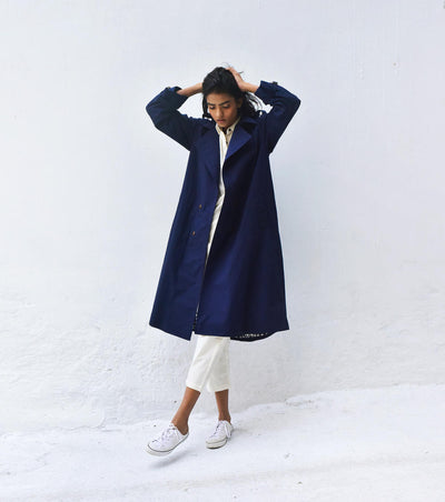 Blue Sage Trench Coat