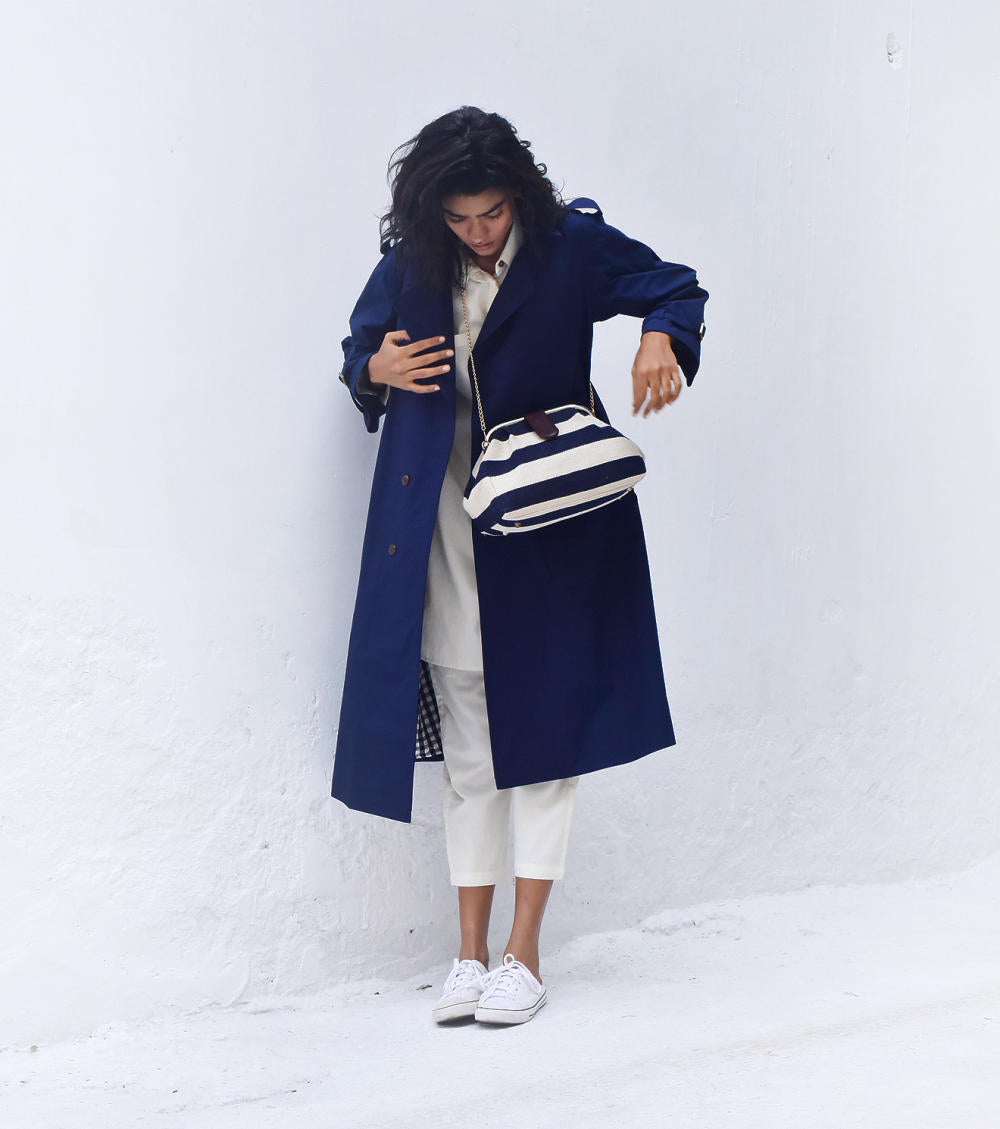 Blue Sage Trench Coat