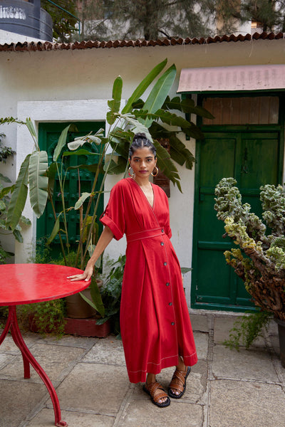 CAYENNE KHADI DRESS