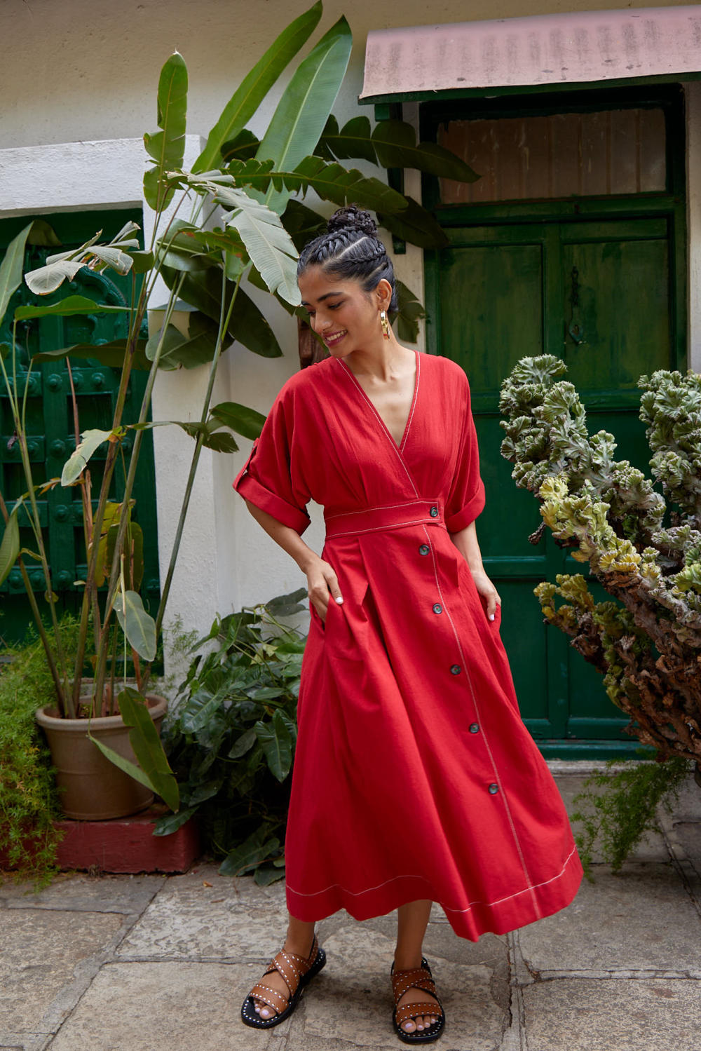 CAYENNE KHADI DRESS