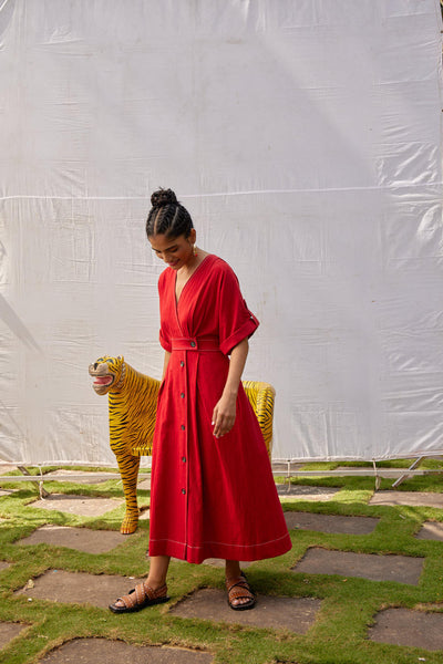 CAYENNE KHADI DRESS